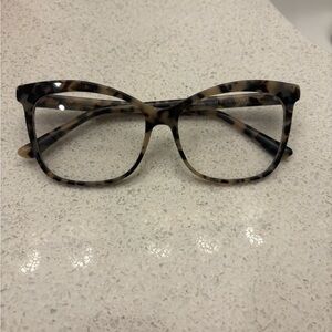 White and Black Glasses with Rectangular Shape and Large Lenses